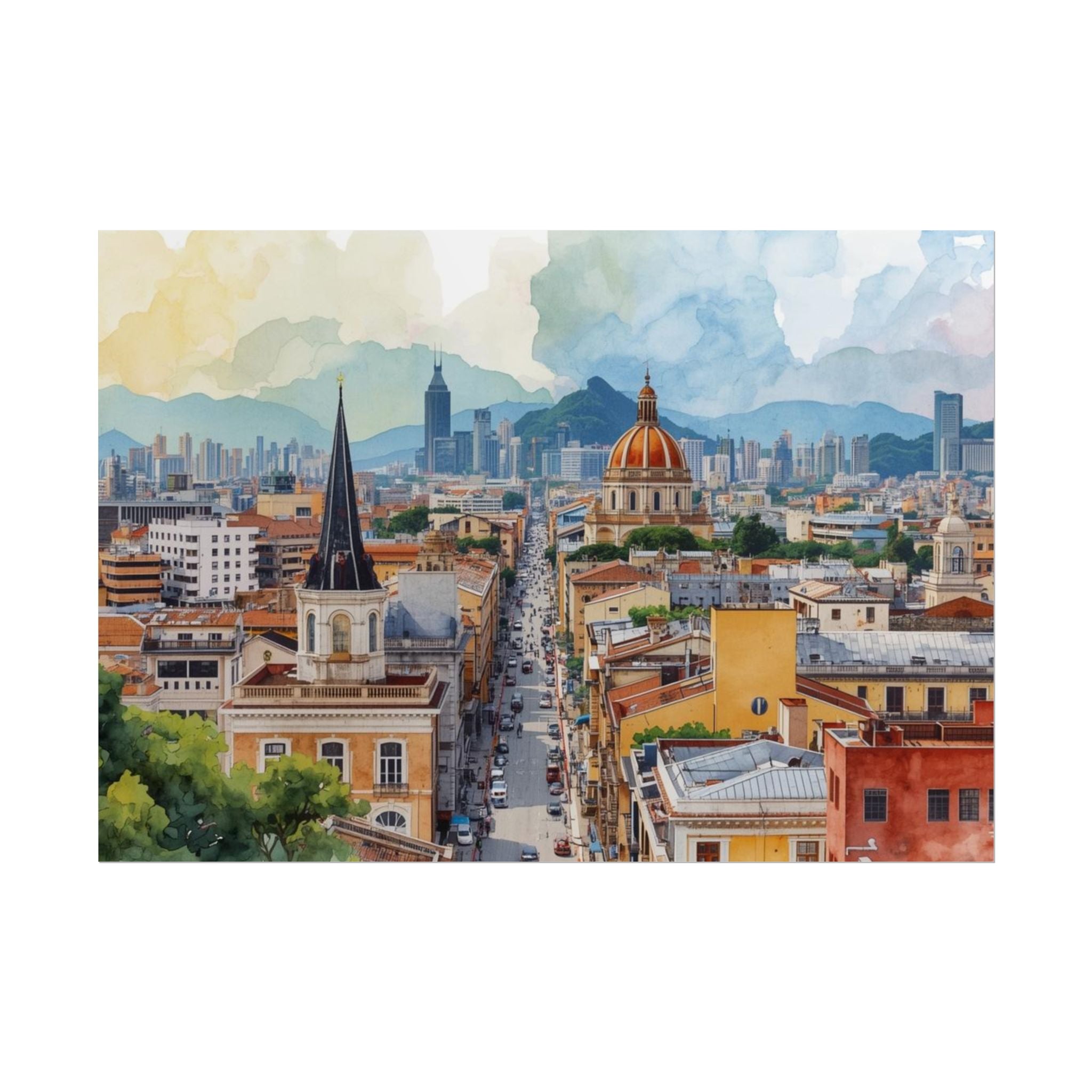 Cityscape Art Print of Sao Paolo, Brazil by Rosetta Creative Boutique, Rolled Posters, Modern Wall Decor, Urban Art, Home Decoration, Landscape Photography - Rosetta Creative Boutique